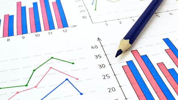 Tabla o gráfico de presupuesto en una pantalla